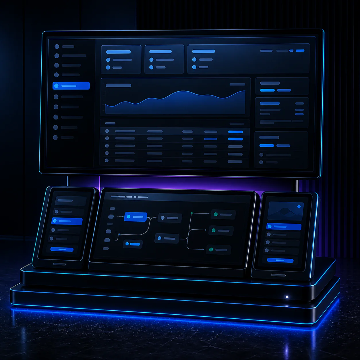 Sistema web com dashboard, fluxos e módulos de acesso